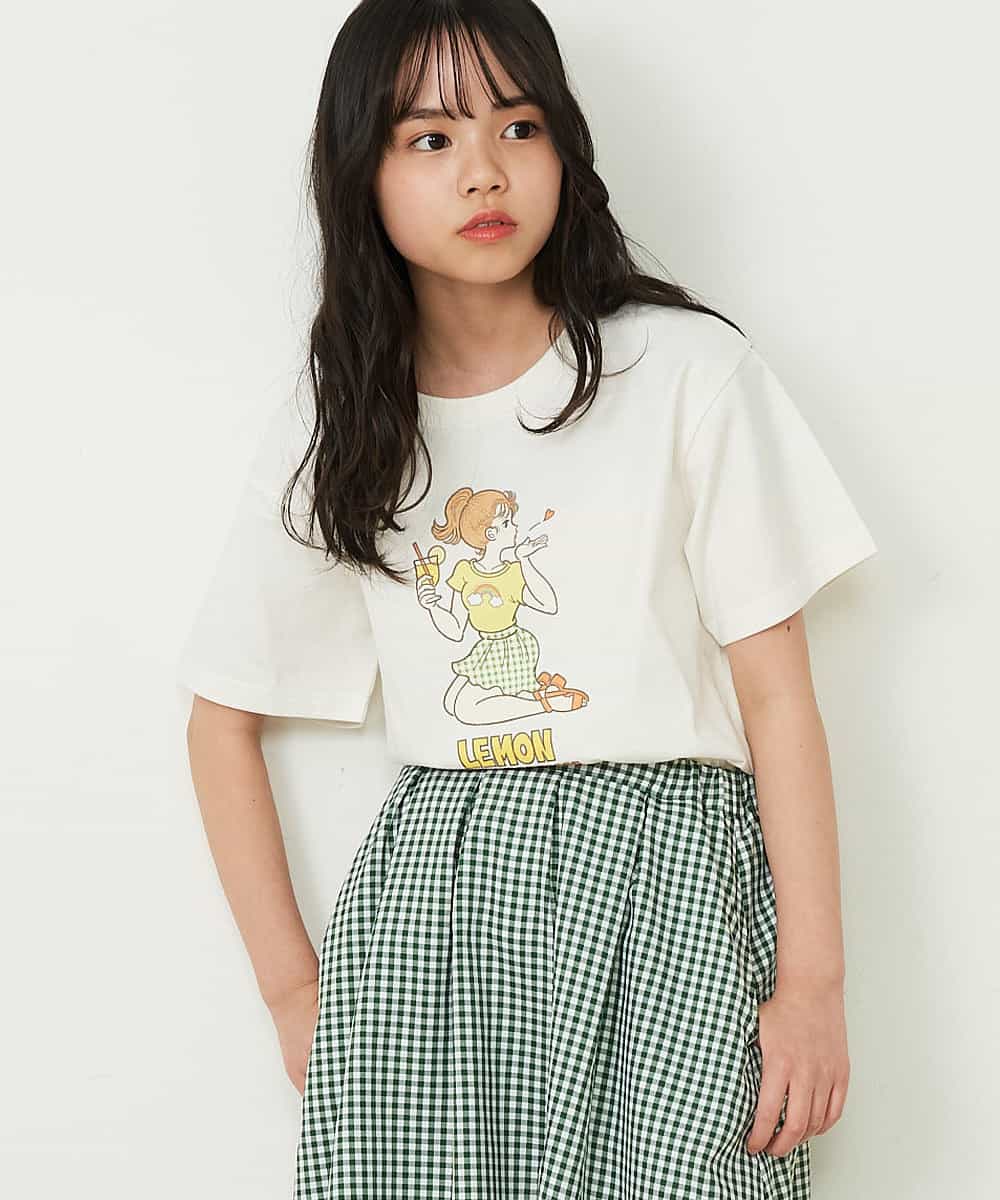 KJKFQ84029 a.v.v KIDS(アー・ヴェ・ヴェ) [140-150]サンレモコラボプリントTシャツ ホワイト