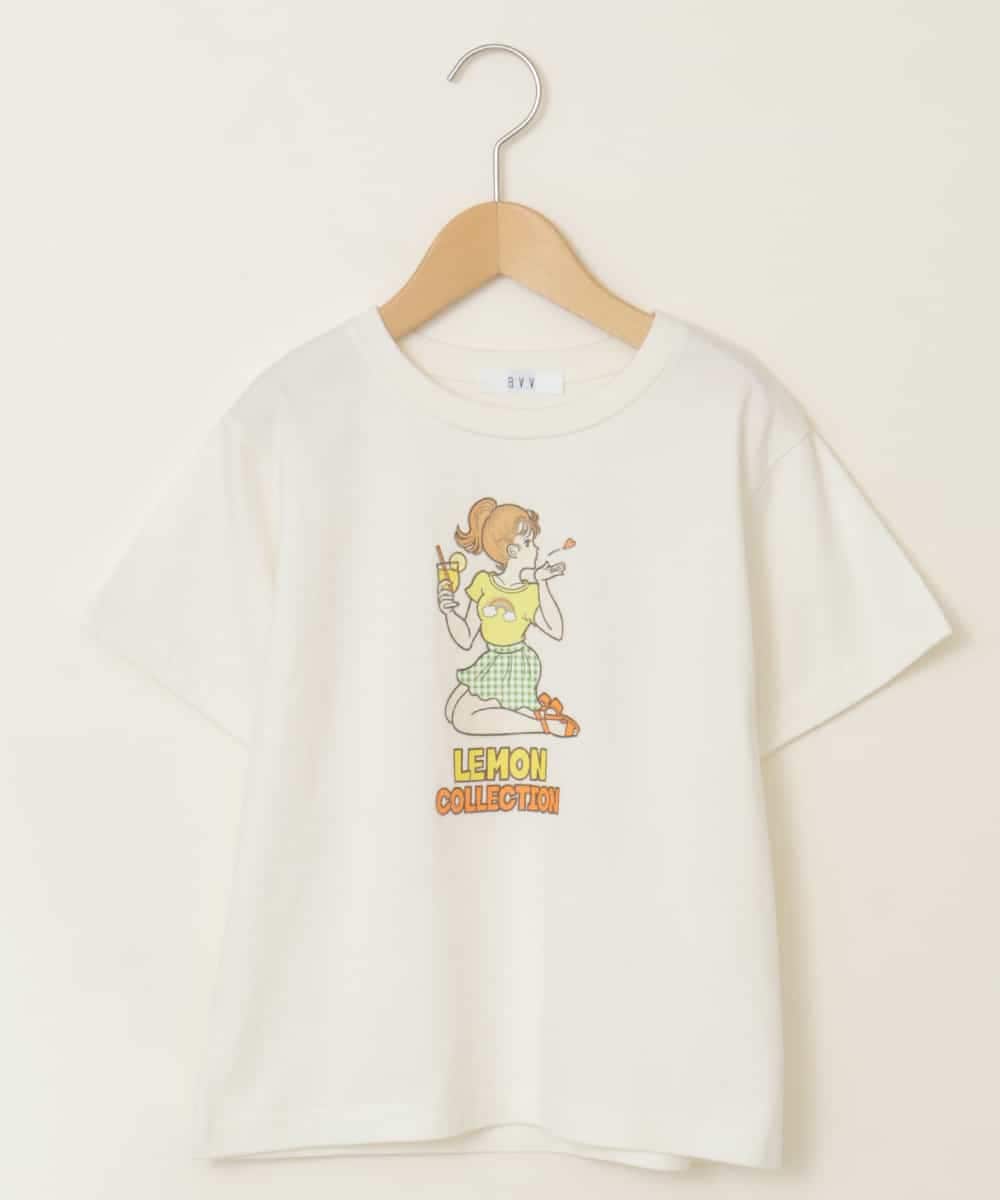 KJKFQ84029 a.v.v KIDS(アー・ヴェ・ヴェ) [140-150]サンレモコラボプリントTシャツ ホワイト