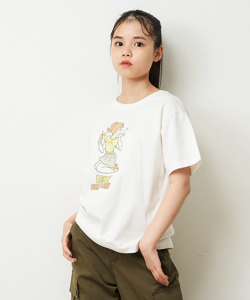 KJKFR84034 a.v.v KIDS(アー・ヴェ・ヴェ) [160]サンレモコラボプリントTシャツ ホワイト