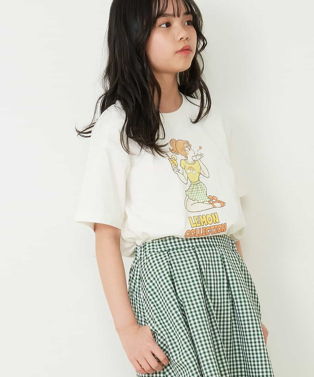 KJKFR84034 a.v.v KIDS(アー・ヴェ・ヴェ) [160]サンレモコラボプリントTシャツ ホワイト