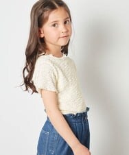 KJKFS51024 a.v.v KIDS(アー・ヴェ・ヴェ) [120-130]フラワーレースカットソー ホワイト