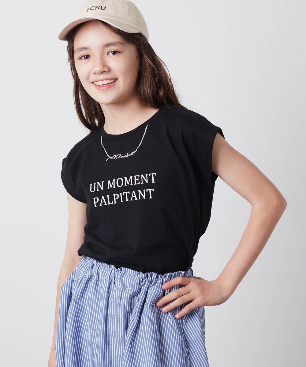 KJKFS53019 a.v.v KIDS(アー・ヴェ・ヴェ) [100-130]ネックレスモチーフＴシャツ ピンク