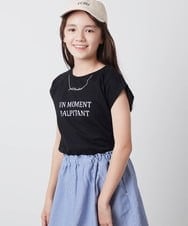 KJKFS53019 a.v.v KIDS(アー・ヴェ・ヴェ) [100-130]ネックレスモチーフＴシャツ ブラック