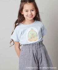 KJKFS80029 a.v.v KIDS(アー・ヴェ・ヴェ) [100-140]すみっコぐらしスパンコールＴシャツ ピンク