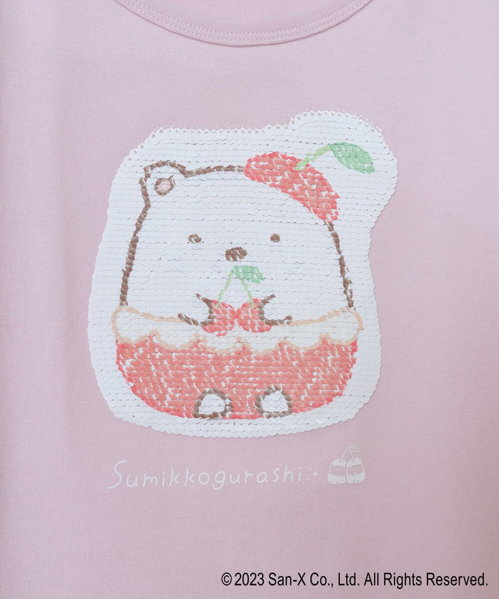 100-140]すみっコぐらしスパンコールTシャツ(カットソー・T