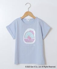 KJKFS80029 a.v.v KIDS(アー・ヴェ・ヴェ) [100-140]すみっコぐらしスパンコールＴシャツ ピンク