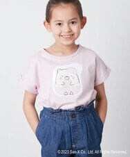 KJKFS80029 a.v.v KIDS(アー・ヴェ・ヴェ) [100-140]すみっコぐらしスパンコールＴシャツ ピンク