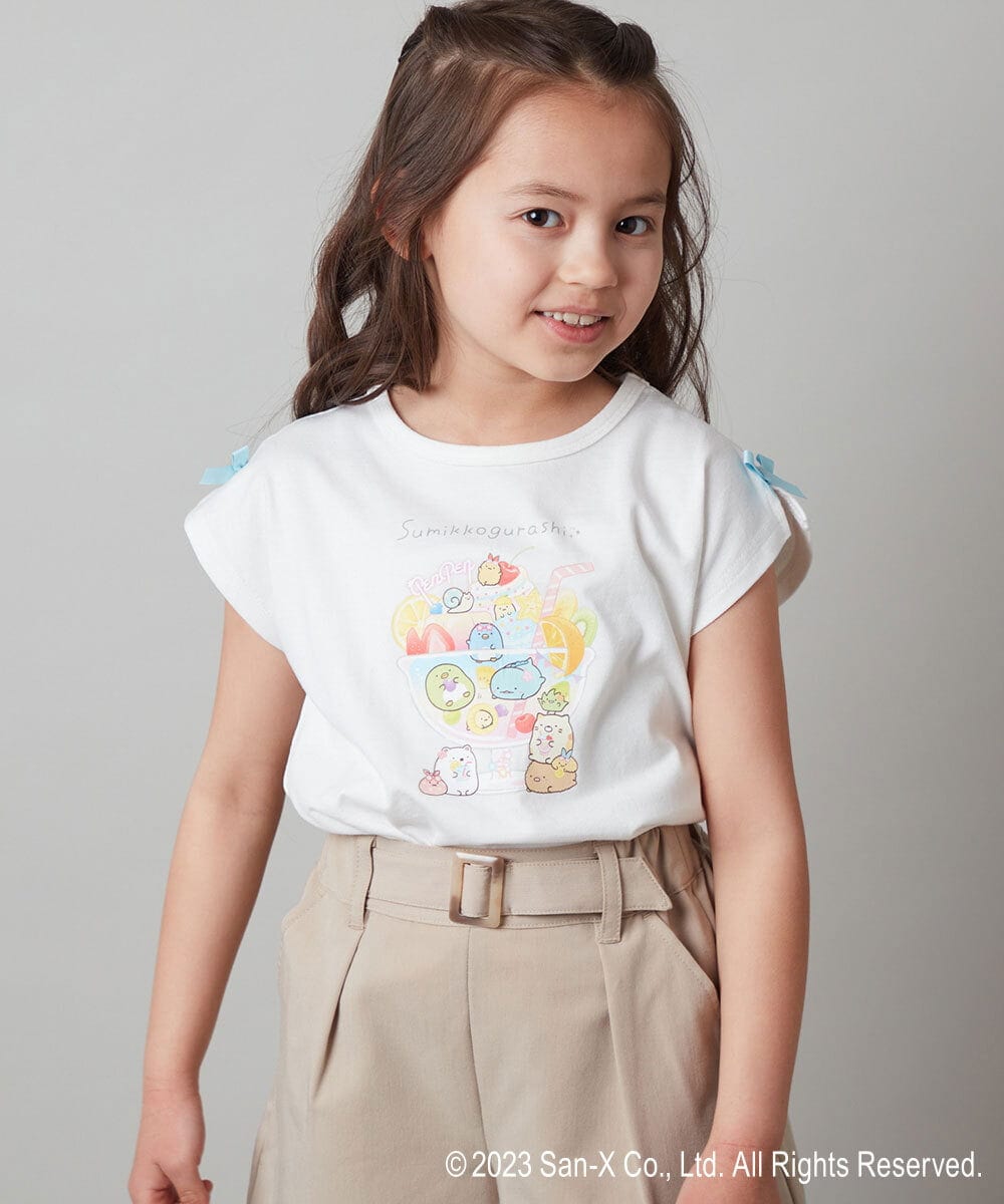 100-140]すみっコぐらし袖リボンＴシャツ(カットソー・Tシャツ) KIDS(アー・ヴェ・ヴェ)｜イトキンオンラインストア