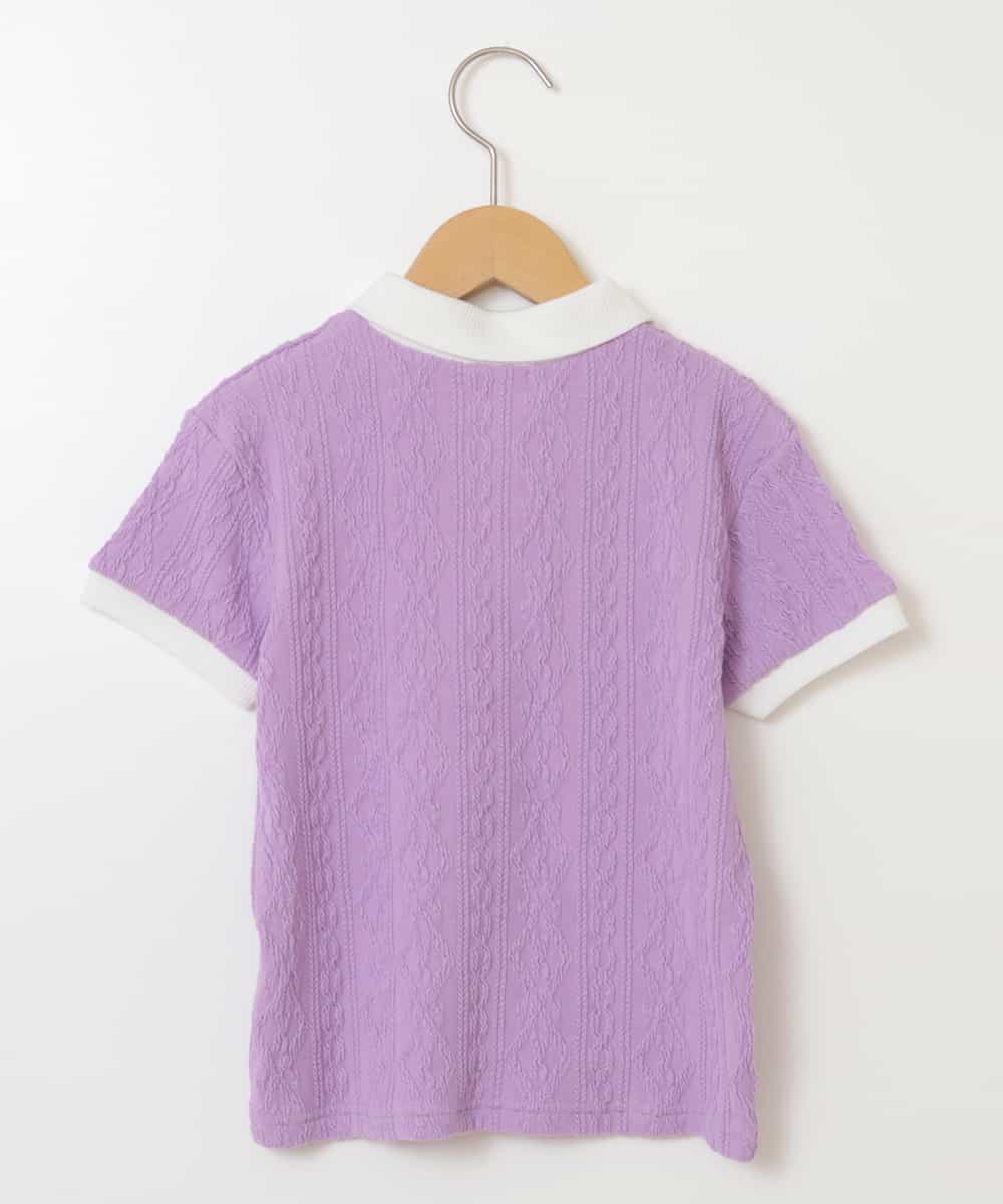 KJKFS84024 a.v.v KIDS(アー・ヴェ・ヴェ) [100-130]【マイルドライナーコラボ】ロゴポロTシャツ マイルドバイオレット