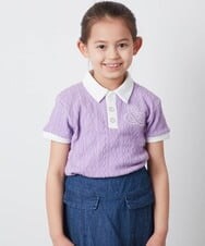 KJKFT84029 a.v.v KIDS(アー・ヴェ・ヴェ) [140-150]【マイルドライナーコラボ】ロゴポロTシャツ マイルドシトラスグリーン