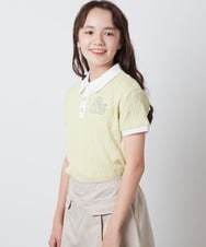 KJKFT84029 a.v.v KIDS(アー・ヴェ・ヴェ) [140-150]【マイルドライナーコラボ】ロゴポロTシャツ マイルドシトラスグリーン