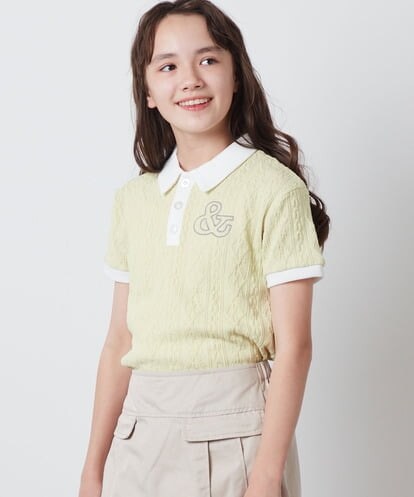KJKFT84029 a.v.v KIDS [140-150]【マイルドライナーコラボ】ロゴポロTシャツ