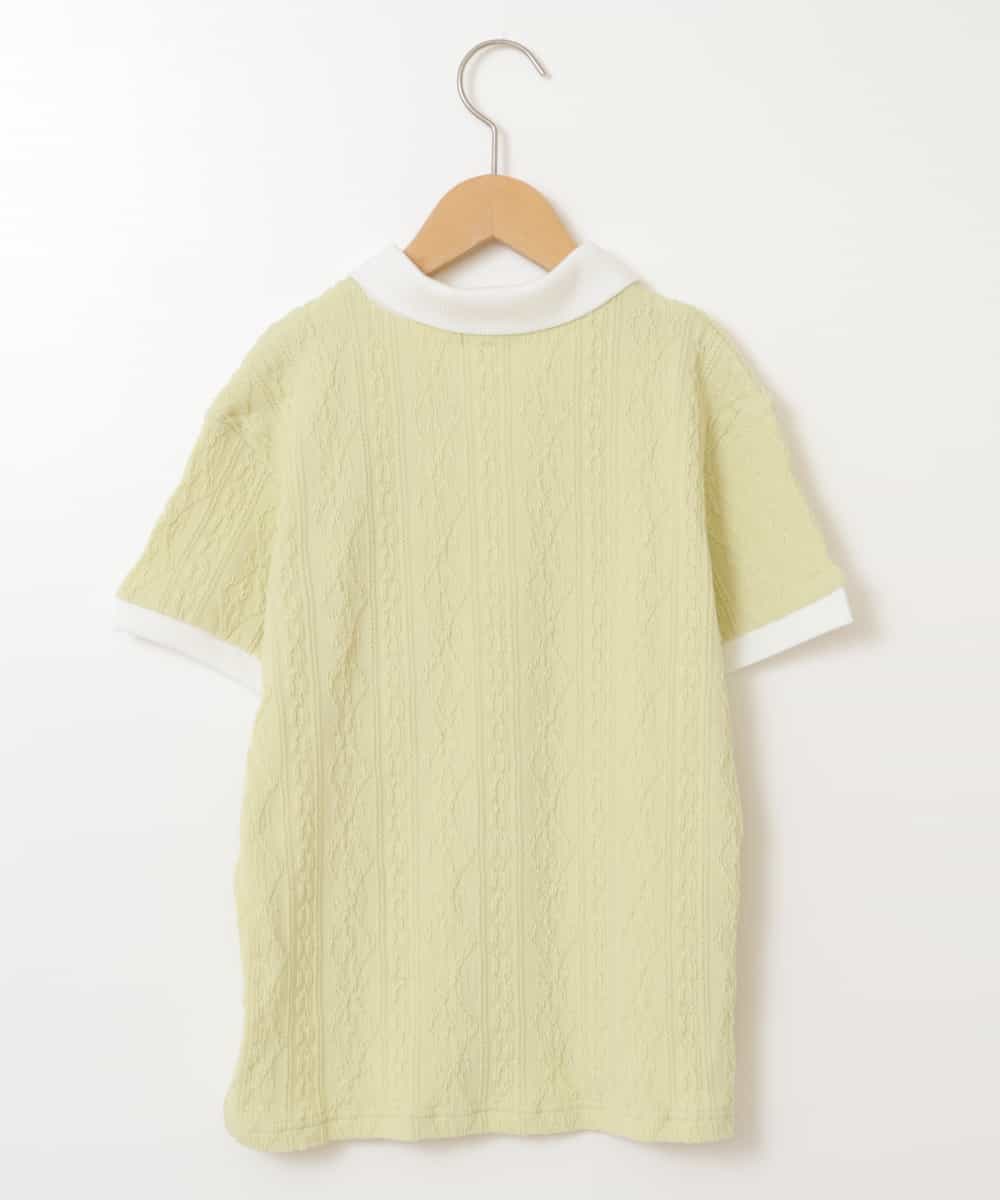 KJKFT84029 a.v.v KIDS(アー・ヴェ・ヴェ) [140-150]【マイルドライナーコラボ】ロゴポロTシャツ マイルドシトラスグリーン