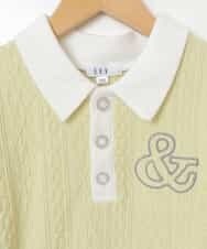 KJKFT84029 a.v.v KIDS(アー・ヴェ・ヴェ) [140-150]【マイルドライナーコラボ】ロゴポロTシャツ マイルドシトラスグリーン