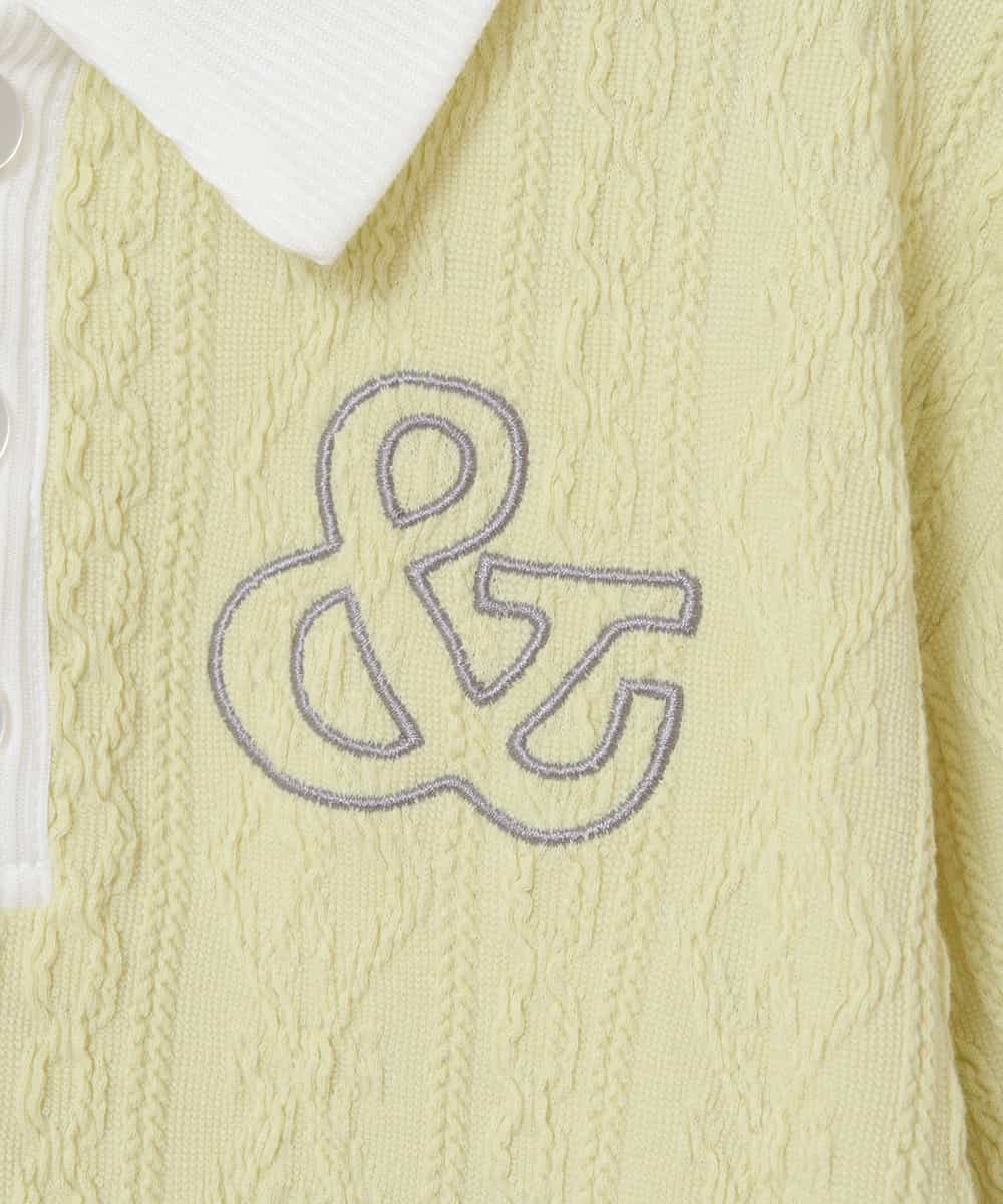 KJKFT84029 a.v.v KIDS(アー・ヴェ・ヴェ) [140-150]【マイルドライナーコラボ】ロゴポロTシャツ マイルドシトラスグリーン