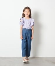 KJKFU49029 a.v.v KIDS(アー・ヴェ・ヴェ) [160]フロントフリルオフショルＴシャツ ブラック