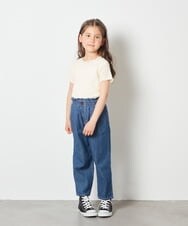 KJKFU51034 a.v.v KIDS(アー・ヴェ・ヴェ) [160]フラワーレースカットソー ライトブルー