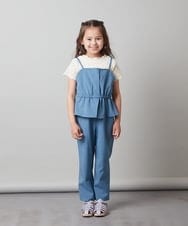 KJKFU51034 a.v.v KIDS(アー・ヴェ・ヴェ) [160]フラワーレースカットソー ライトブルー