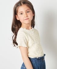 KJKFU51034 a.v.v KIDS(アー・ヴェ・ヴェ) [160]フラワーレースカットソー ライトブルー