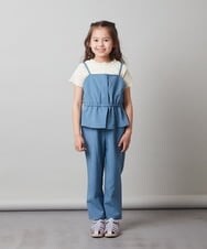 KJKFU51034 a.v.v KIDS(アー・ヴェ・ヴェ) [160]フラワーレースカットソー ライトブルー