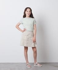KJKFU51034 a.v.v KIDS(アー・ヴェ・ヴェ) [160]フラワーレースカットソー ライトブルー