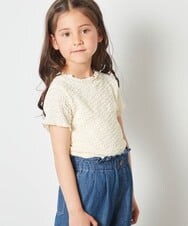 KJKFU51034 a.v.v KIDS(アー・ヴェ・ヴェ) [160]フラワーレースカットソー ホワイト