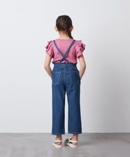 KJKFU83034 a.v.v KIDS(アー・ヴェ・ヴェ) [160]【マイルドライナーコラボ】袖フリルロゴカットソー マイルドダークブルー