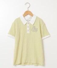 KJKFU84034 a.v.v KIDS(アー・ヴェ・ヴェ) [160]【マイルドライナーコラボ】ロゴポロTシャツ マイルドシトラスグリーン