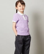KJKFU84034 a.v.v KIDS(アー・ヴェ・ヴェ) [160]【マイルドライナーコラボ】ロゴポロTシャツ マイルドシトラスグリーン
