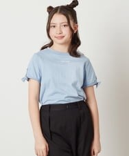 KJKFV38019 a.v.v KIDS(アー・ヴェ・ヴェ) [100-130]袖口リボンTシャツ レッド