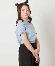 KJKFV38019 a.v.v KIDS(アー・ヴェ・ヴェ) [100-130]袖口リボンTシャツ レッド