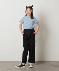 KJKFV38019 a.v.v KIDS(アー・ヴェ・ヴェ) [100-130]袖口リボンTシャツ レッド