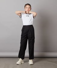 KJKFV38019 a.v.v KIDS(アー・ヴェ・ヴェ) [100-130]袖口リボンTシャツ レッド