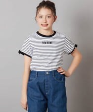 KJKFV38019 a.v.v KIDS(アー・ヴェ・ヴェ) [100-130]袖口リボンTシャツ レッド