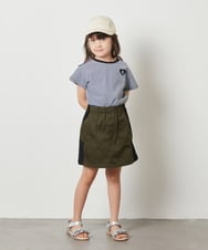 KJKFV40019 a.v.v KIDS(アー・ヴェ・ヴェ) [100-130]ハートワッペン半袖Tシャツ ボーダー