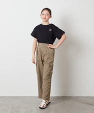 KJKFV40019 a.v.v KIDS(アー・ヴェ・ヴェ) [100-130]【コットン100％】ハートワッペン半袖Tシャツ ブラック