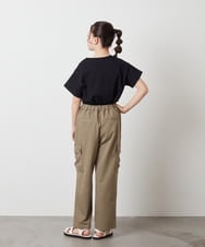 KJKFV40019 a.v.v KIDS(アー・ヴェ・ヴェ) [100-130]【コットン100％】ハートワッペン半袖Tシャツ ブラック