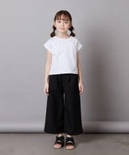 KJKFV41019 a.v.v KIDS(アー・ヴェ・ヴェ) [100-130]ラインストーン半袖Ｔシャツ ホワイト