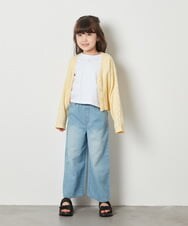 KJKFV41019 a.v.v KIDS(アー・ヴェ・ヴェ) [100-130]ラインストーン半袖Ｔシャツ ホワイト