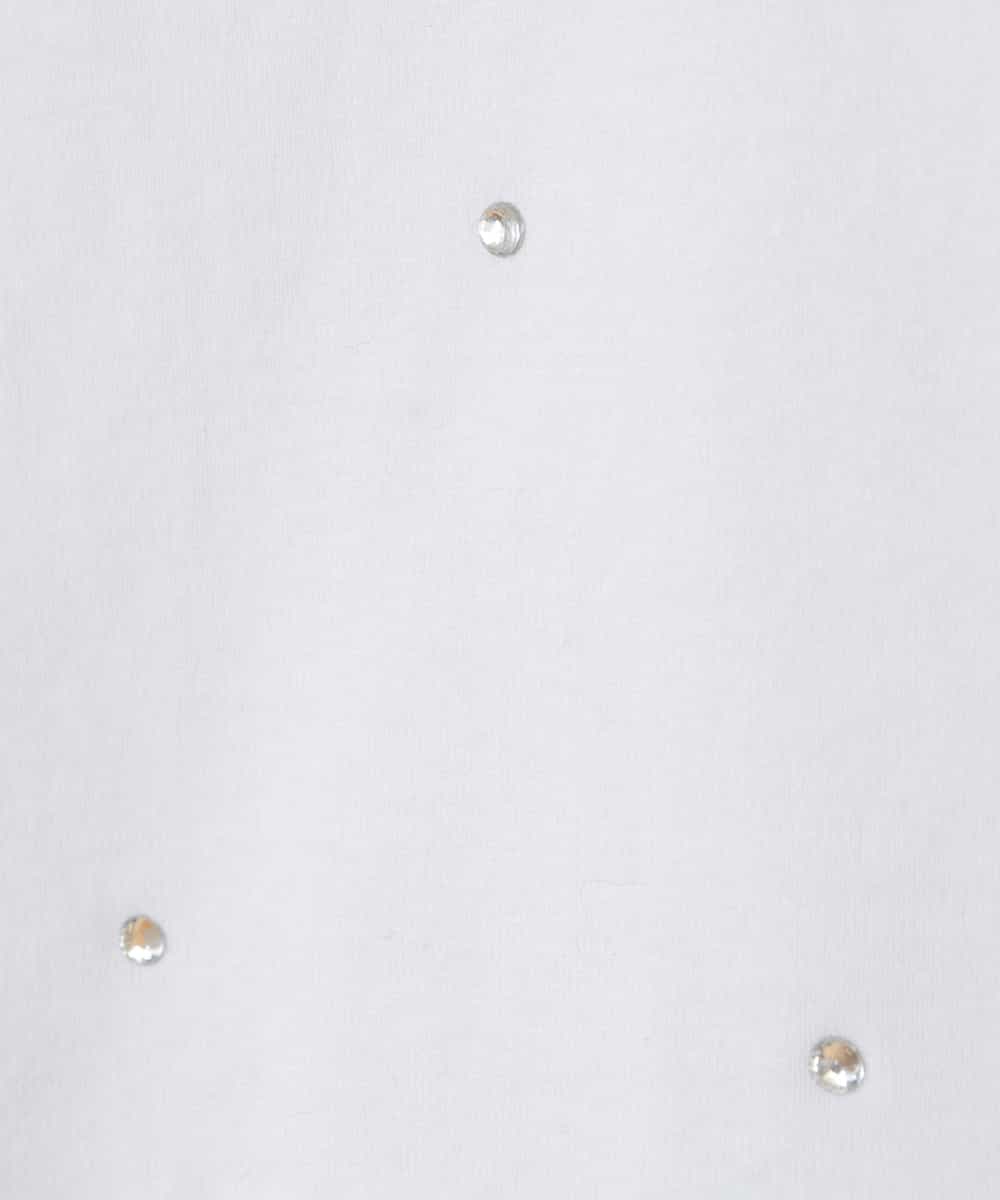 KJKFV41019 a.v.v KIDS(アー・ヴェ・ヴェ) [100-130]ラインストーン半袖Ｔシャツ ホワイト