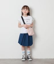 KJKFV45019 a.v.v KIDS(アー・ヴェ・ヴェ) [100-130]チュールレイヤーロゴTシャツ ホワイト