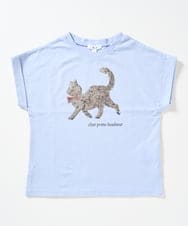 KJKFV46019 a.v.v KIDS(アー・ヴェ・ヴェ) [100-130]スパンコールＴシャツ ホワイト