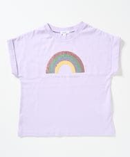 KJKFV46019 a.v.v KIDS(アー・ヴェ・ヴェ) [100-130]スパンコールＴシャツ ホワイト