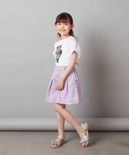 KJKFV46019 a.v.v KIDS(アー・ヴェ・ヴェ) [100-130]スパンコールＴシャツ ホワイト