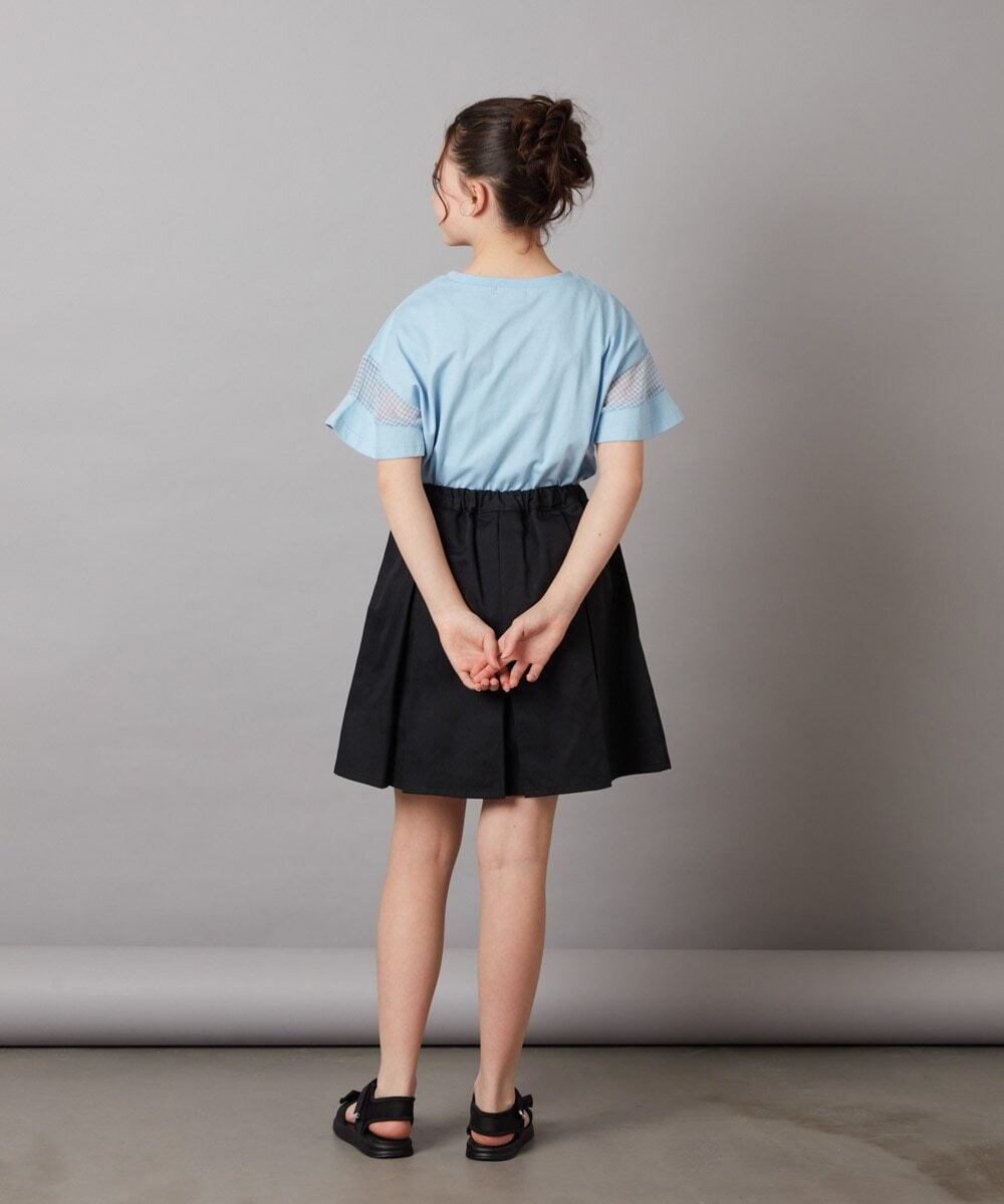 KJKFV51016 a.v.v KIDS(アー・ヴェ・ヴェ) [100-130]袖シアー切り替えトップス ラベンダー