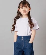 KJKFV51016 a.v.v KIDS(アー・ヴェ・ヴェ) [100-130]袖シアー切り替えトップス ラベンダー