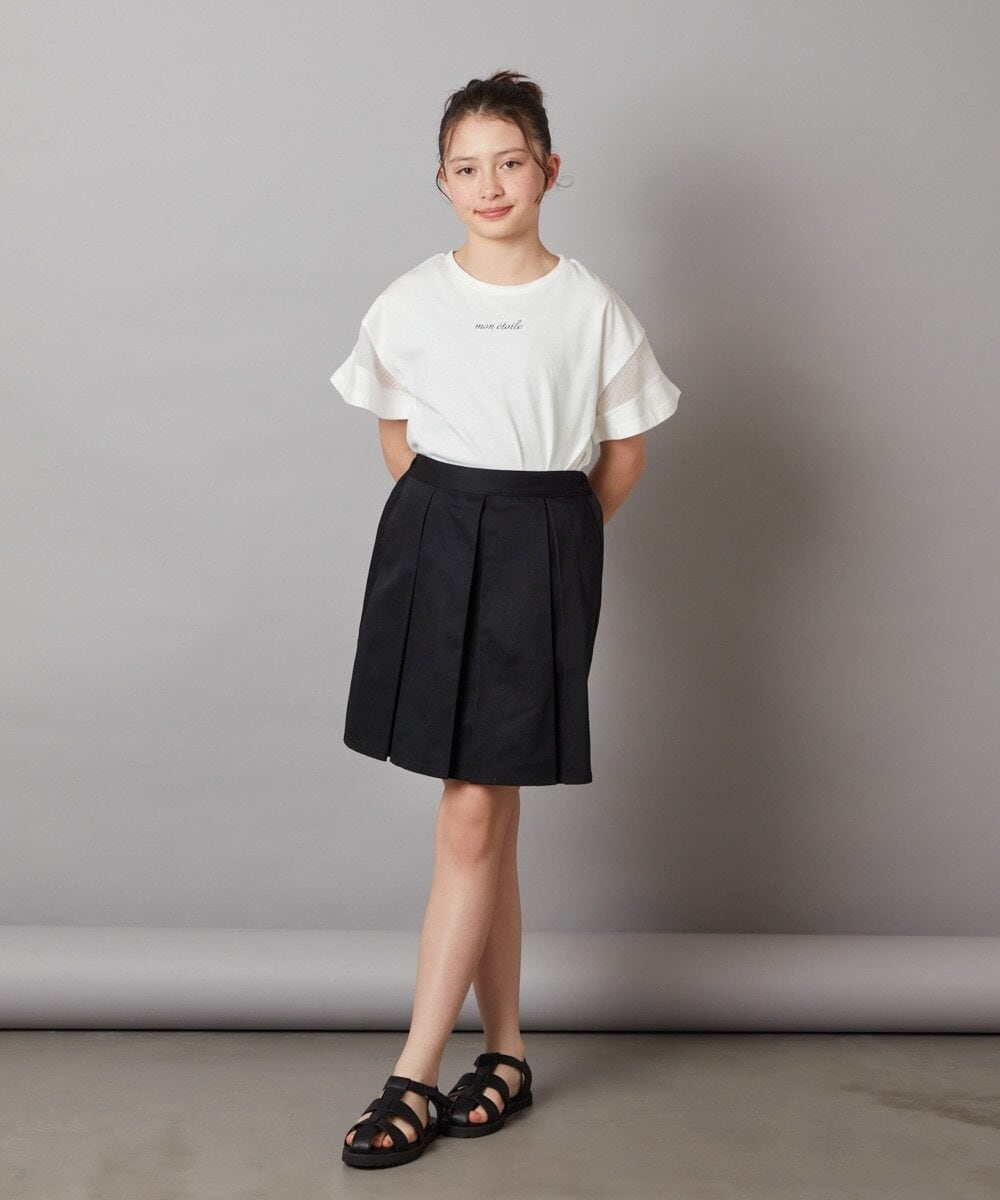 KJKFV51016 a.v.v KIDS(アー・ヴェ・ヴェ) [100-130]袖シアー切り替えトップス ラベンダー