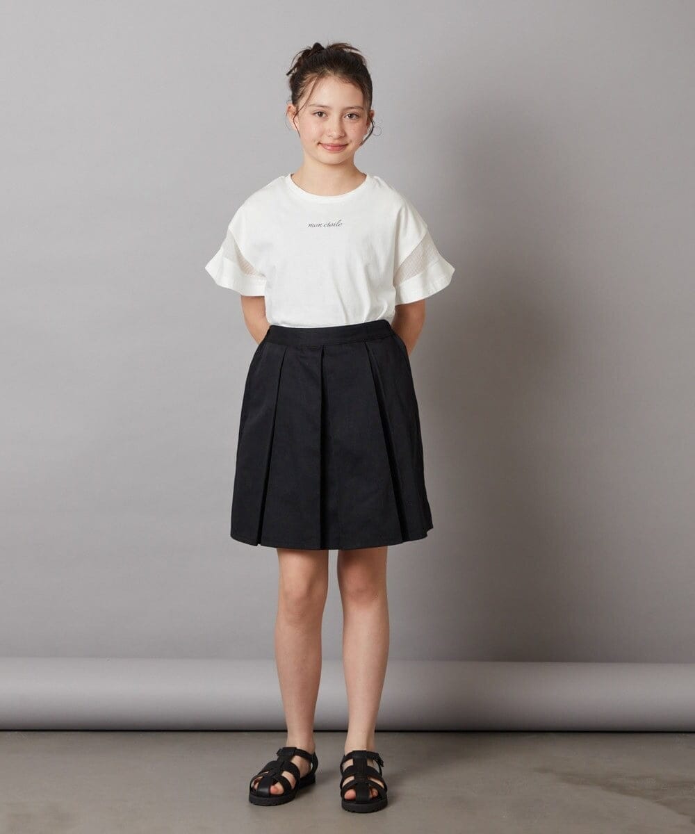 KJKFV51016 a.v.v KIDS(アー・ヴェ・ヴェ) [100-130]袖シアー切り替えトップス ラベンダー