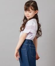 KJKFV51016 a.v.v KIDS(アー・ヴェ・ヴェ) [100-130]袖シアー切り替えトップス ラベンダー