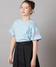 KJKFV51016 a.v.v KIDS(アー・ヴェ・ヴェ) [100-130]袖シアー切り替えトップス ラベンダー